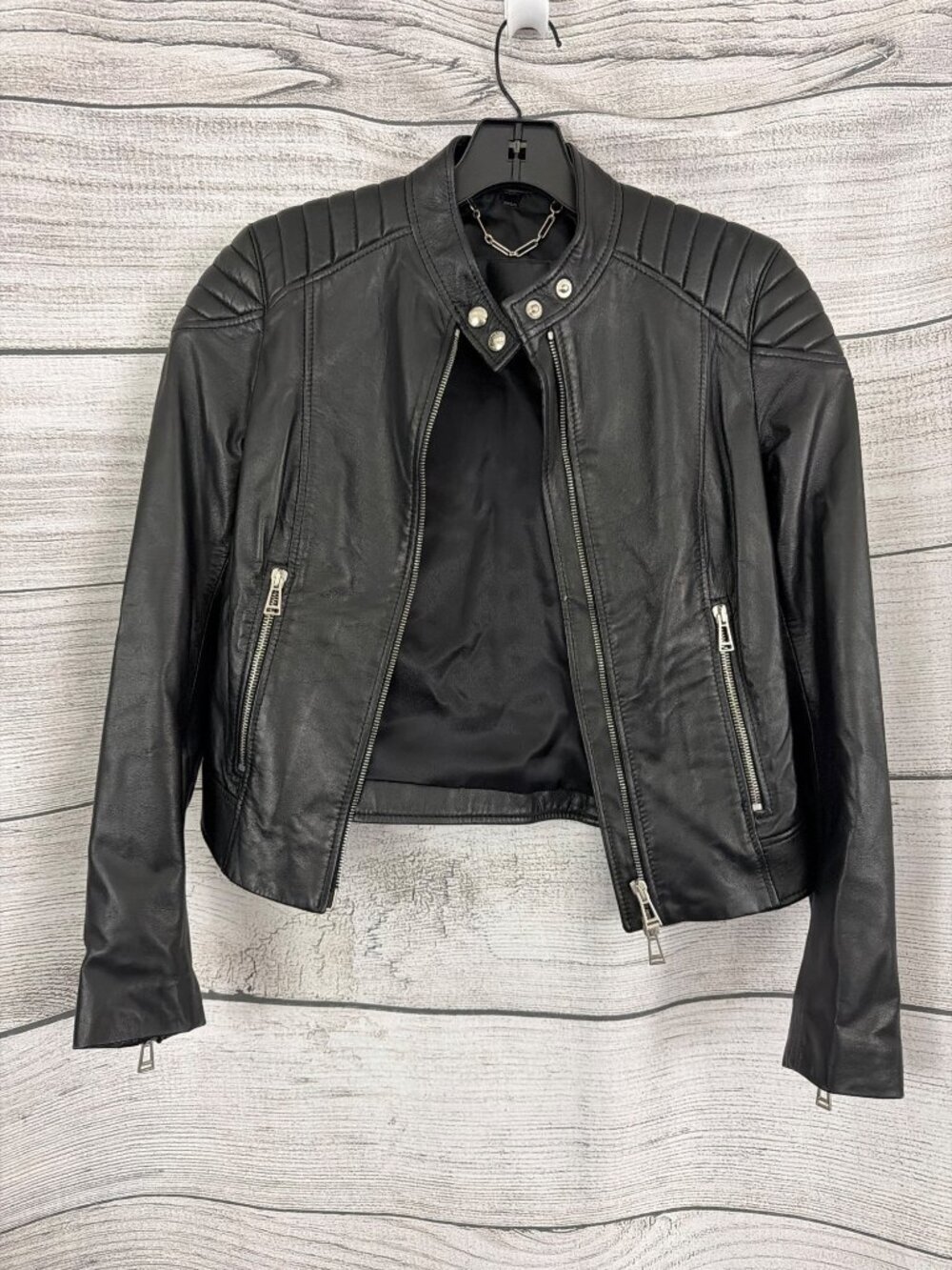 Belstaff Mollison Leather Biker Jacket Size 38